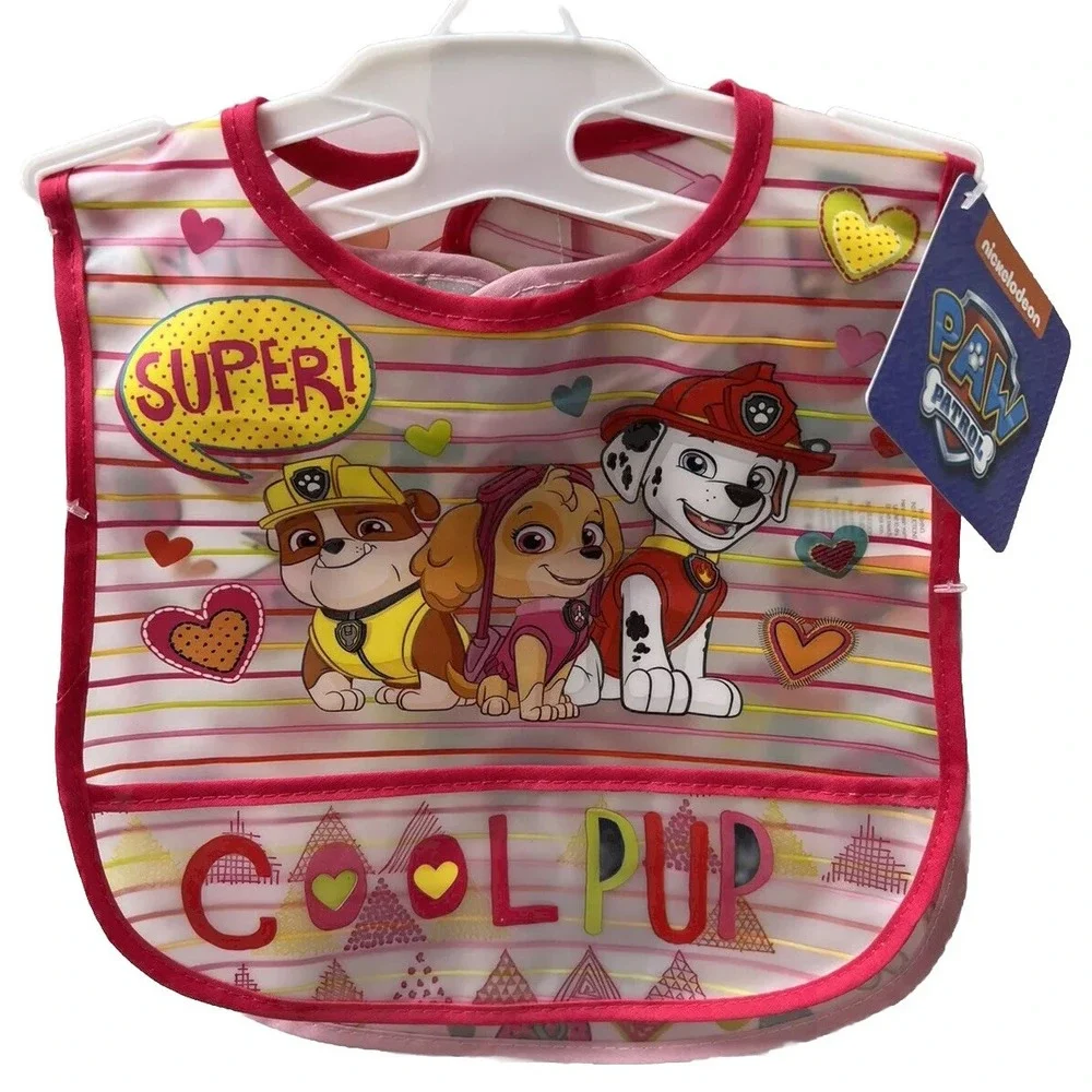 Paw Patrol 2-Pack Toddler Baby Bibs Marshall Nickelodeon Water Resistant